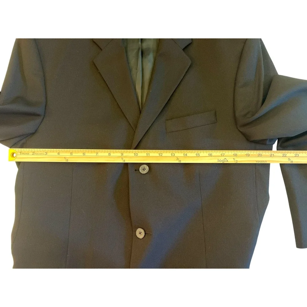 DKNY Essentials Wool‎ Blazer Black 42L Tall Business Formal Interview Jacket
